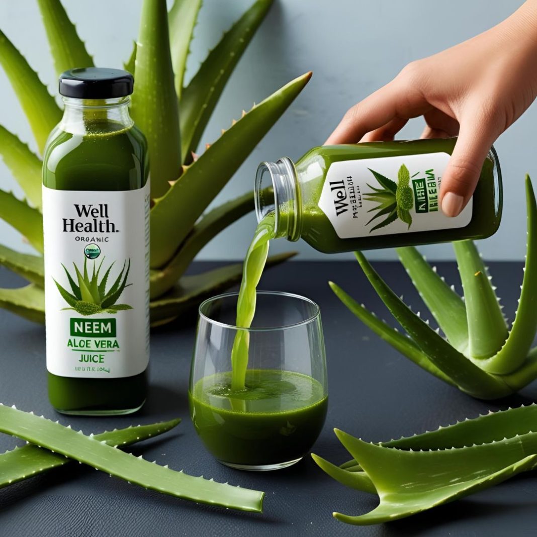 well health organic neem and aloe vera juice
